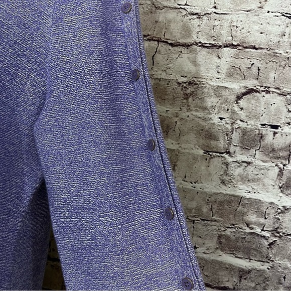 Talbots Purple Pullover Cotton 3/4 Sleeve Knit Sweater - Picture 4 of 9